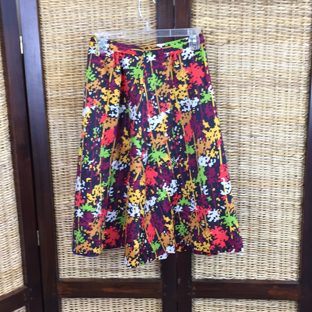 Full Skirt Colorful Abstract Pattern Knee Length Canada Size 6